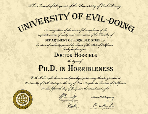 Ph.D. in Horribleness