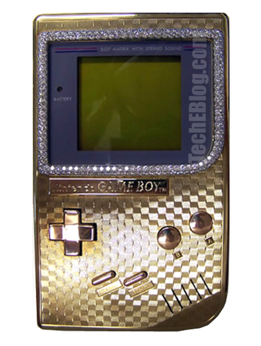24k Gold Jeweled Gameboy
