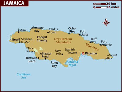  Map of Jamaica