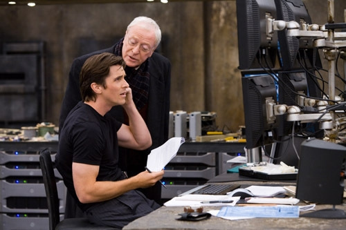  Michael Caine and Christian Bale