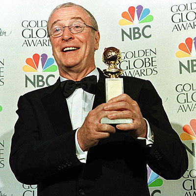  Michael Caine with Golden Globe for Little Voice