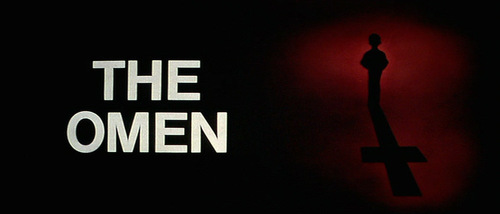 The Omen movie title screen