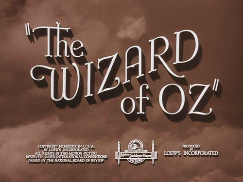 The Wizard Of Oz movie title screen