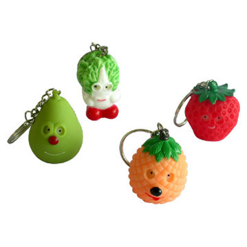  과일 and Vegetable Keychains