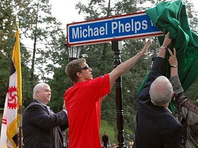  Micheal Phelps mitaani, mtaa