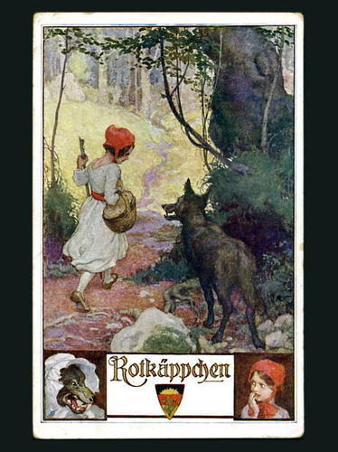  Red Riding kofia postcard