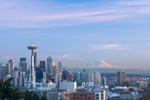 Seattle Skyline and Mount Rainier