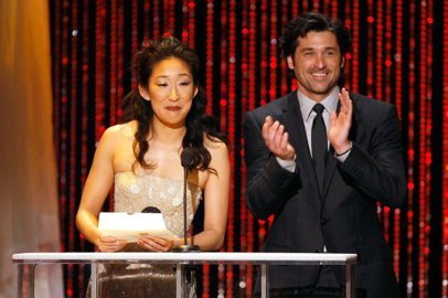  Patrick and Sandra presenting at the Emmy's