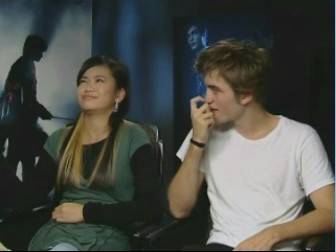  look at katie leung's expression!! XD
