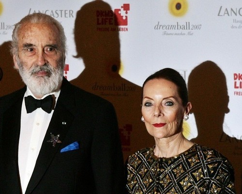  Christopher Lee and wife