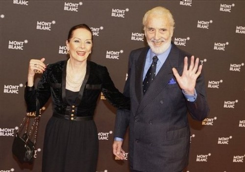 Christopher Lee and wife
