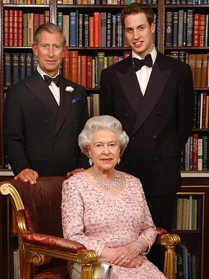  퀸 Elizabeth II and Heirs to the Throne, Prince Phillip and Prince William