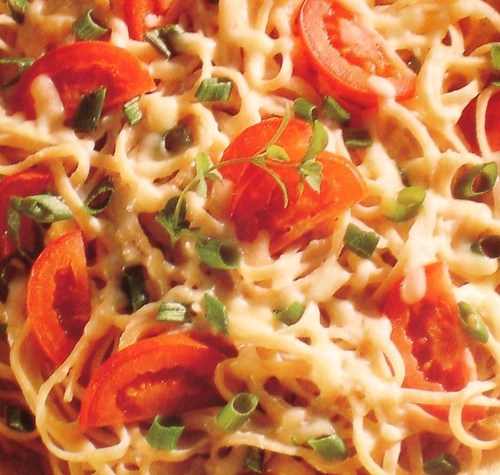  fettuccine with tomatoes