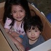My kids in a box - Summer 2008 papa photo