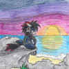 My sonic character on the beach. shadowpunk93 photo