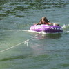 Here I am tubing on a lake in Georgia. It looks like I